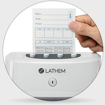 Employee Time Clocks - Lathem 400e Promo Kit Top-Loading Time Clock